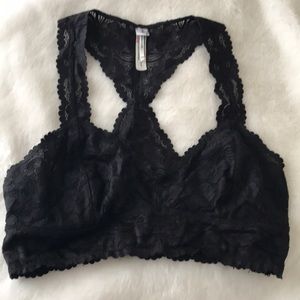 Free People black lace bralette